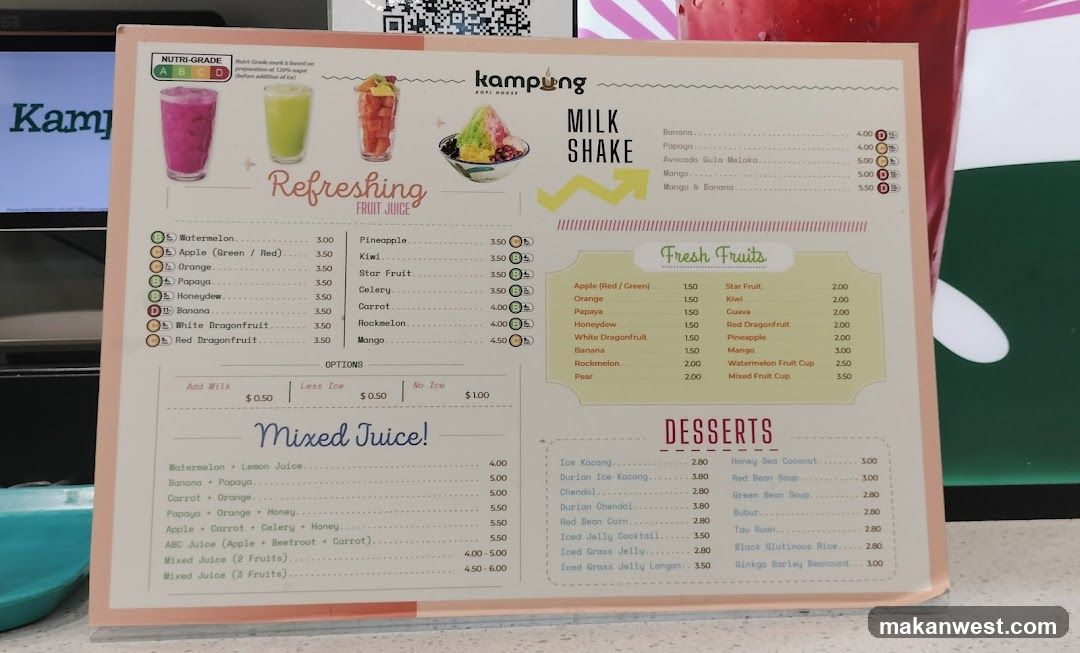 Kampung Eat House Menu