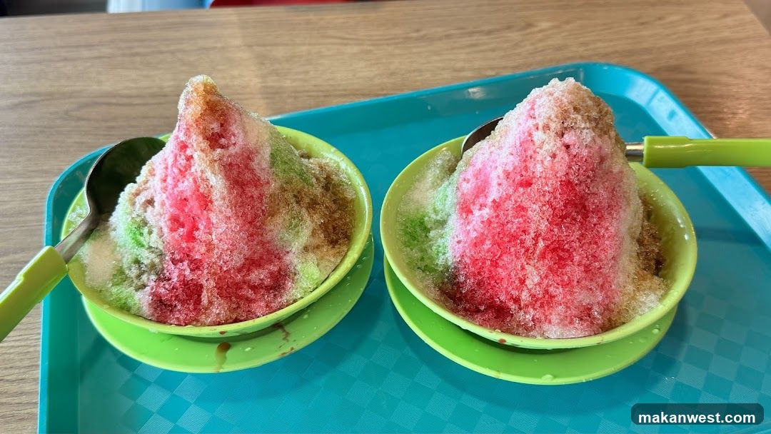 Colored Shaved Ice Dessert