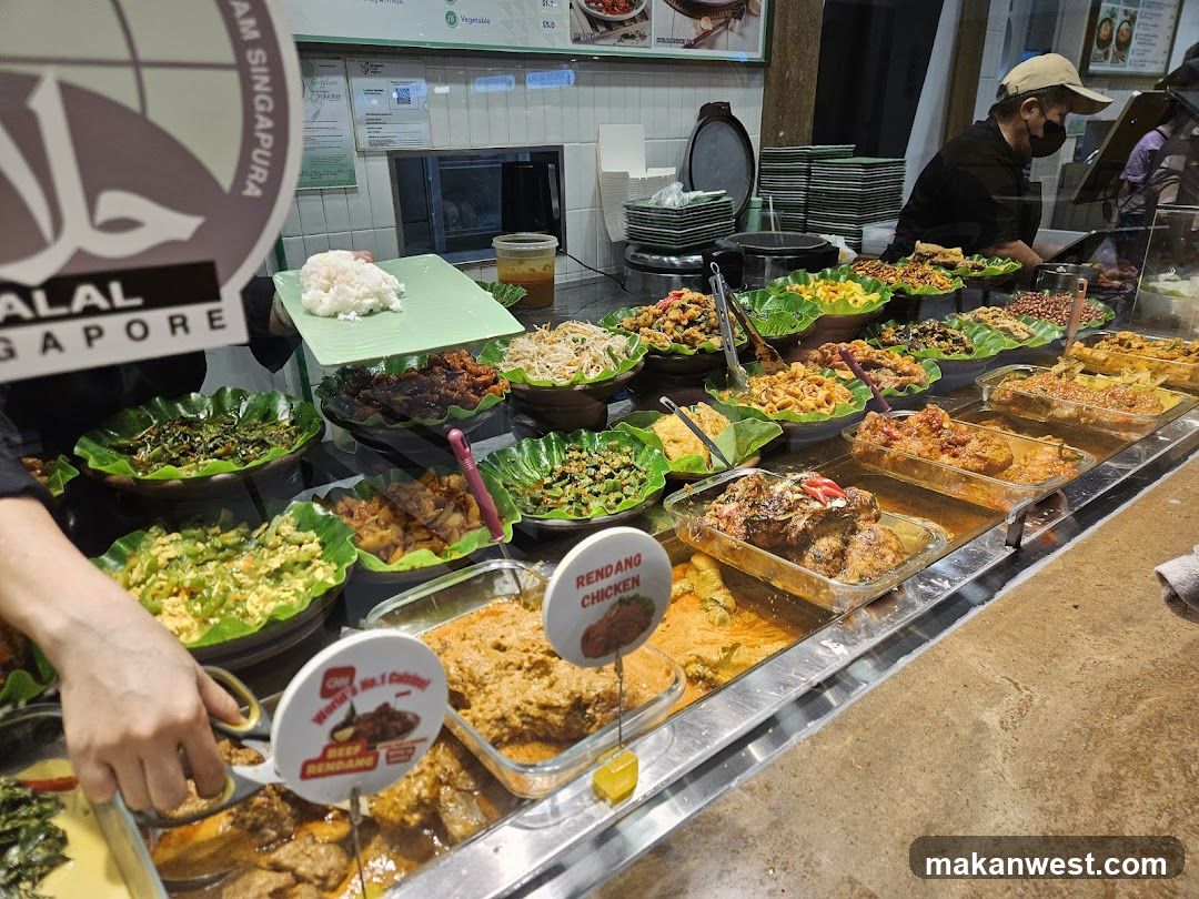 Halal Singapore Food Stall Display