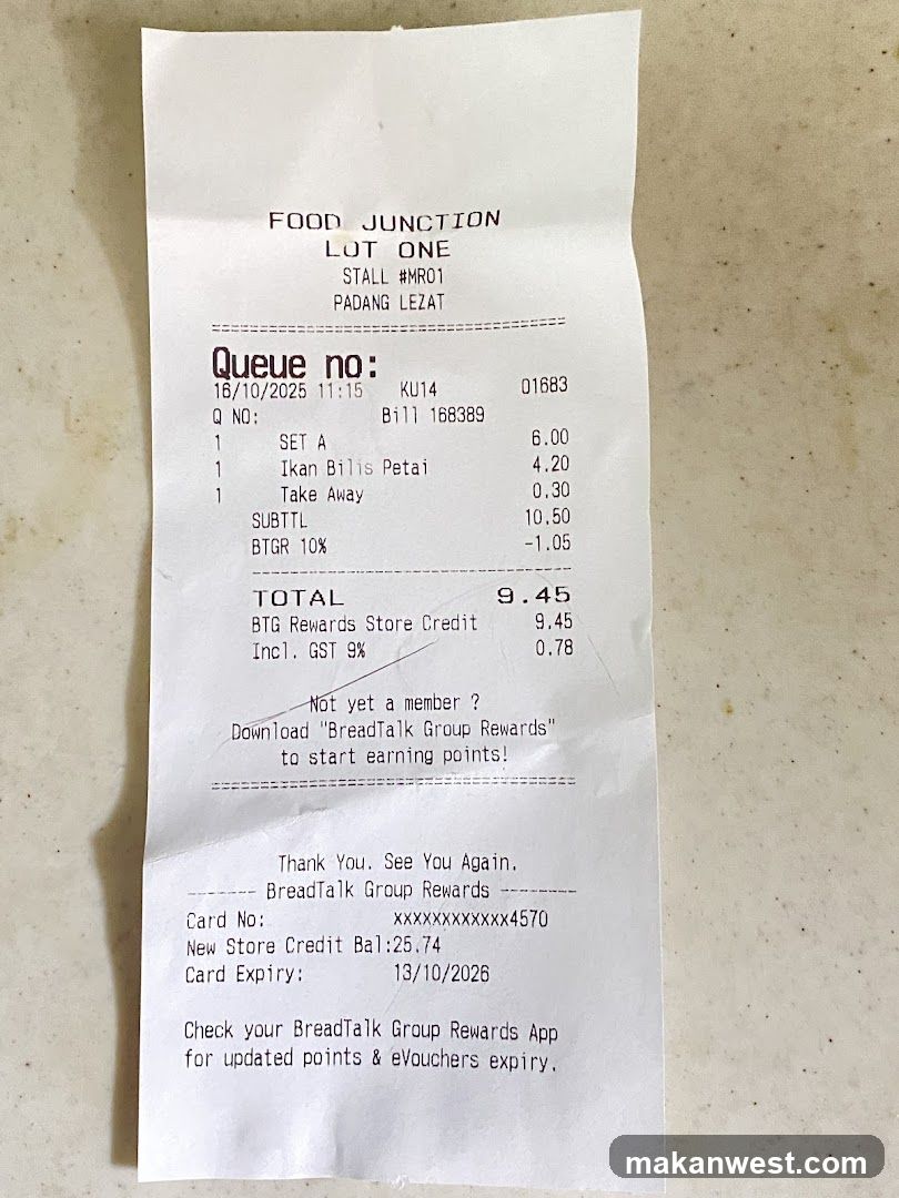 Food Receipt