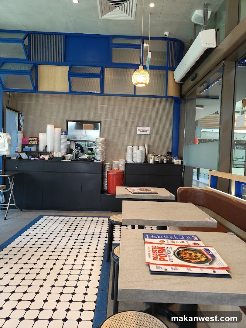 Restaurant Interior with Menu on Table
