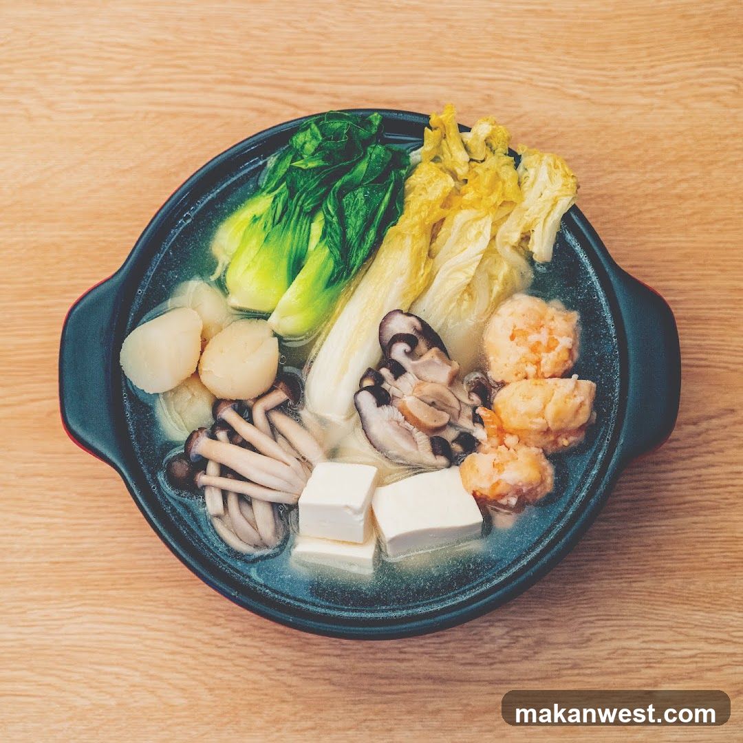 Hot Pot with Vegetables and Seafood