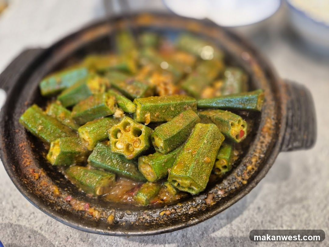 Spiced Okra Dish in Clay Pot