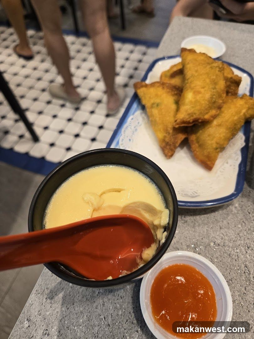 Food at a restaurant table