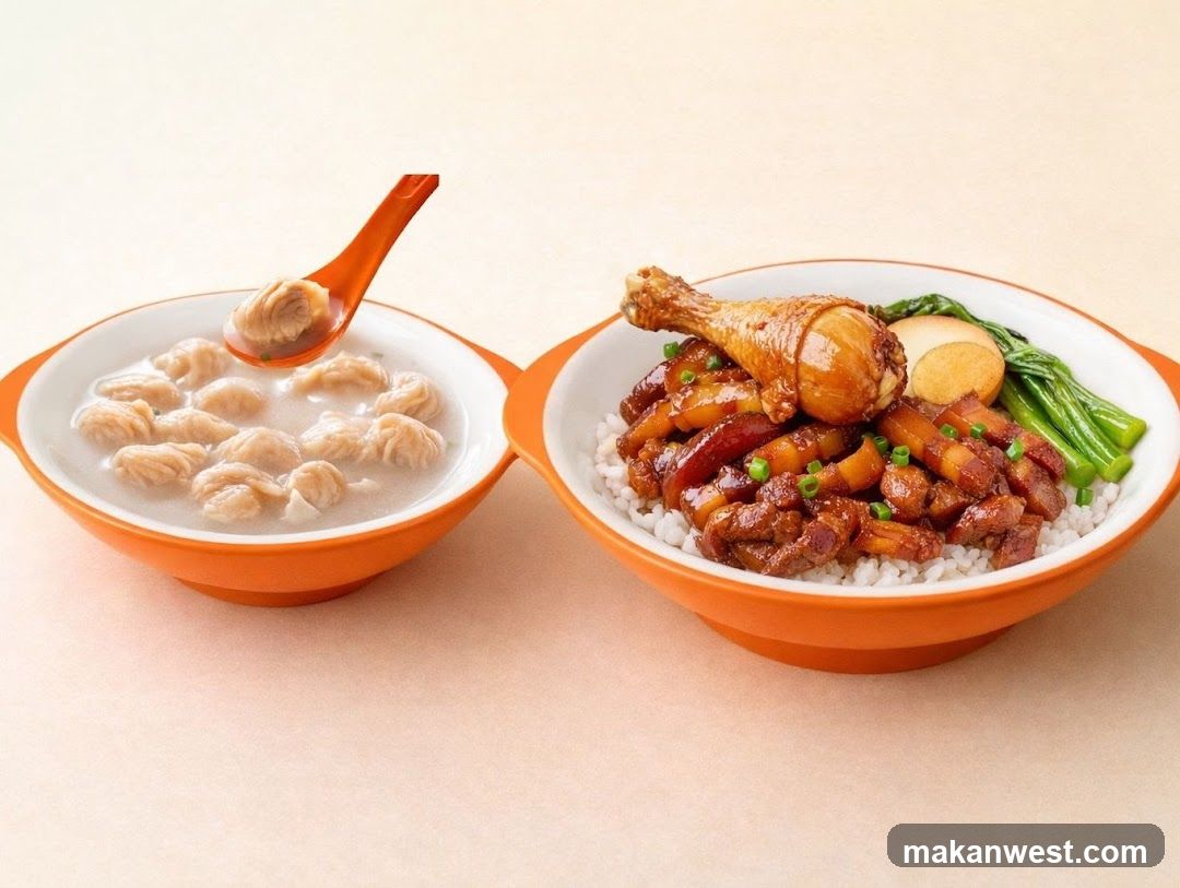 Chicken Rice and Soup Bowls