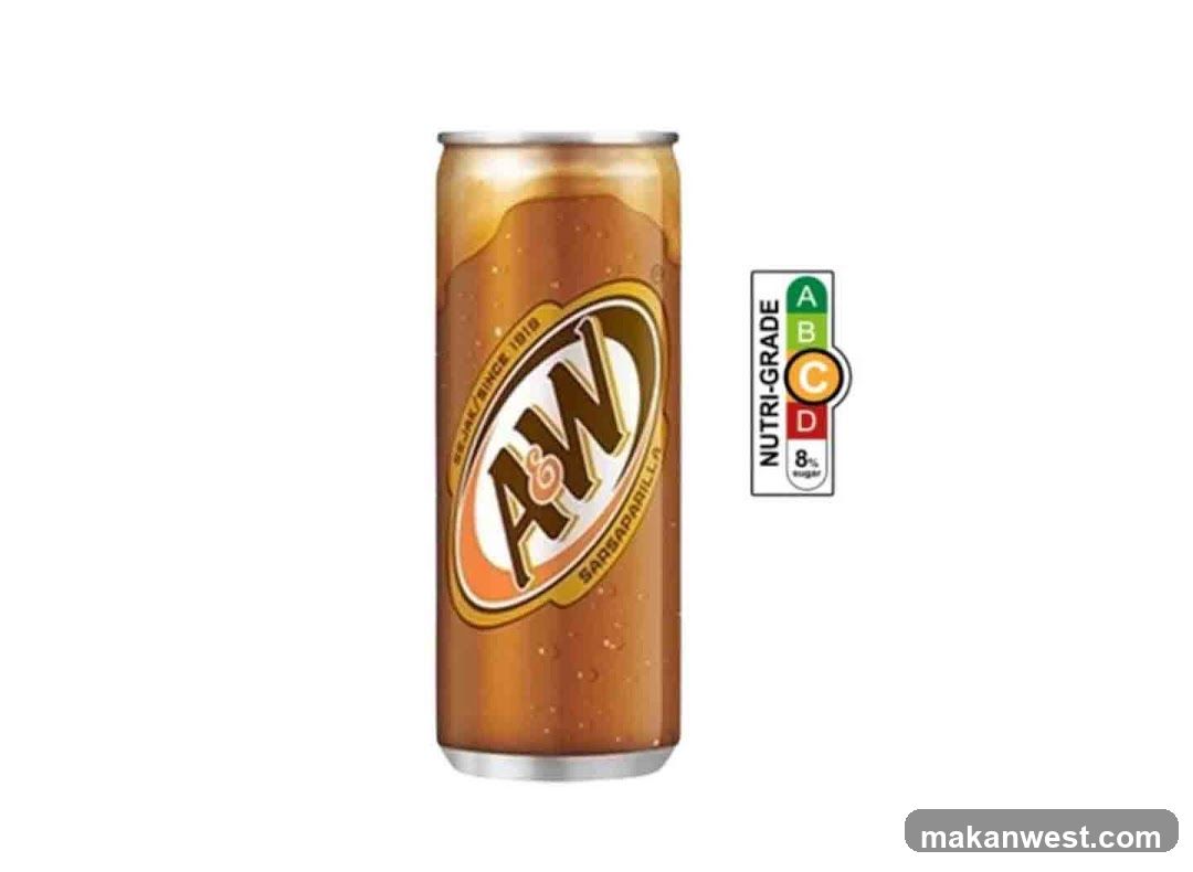 A&W Root Beer Can with Nutri-Grade Label