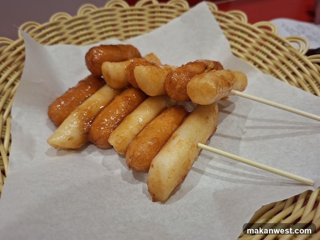 Fried Rice Cakes on Skewers