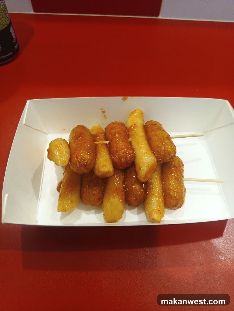 Skewered Rice Cakes with Sauce