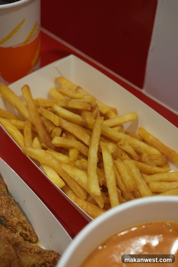 Fries and dipping sauce