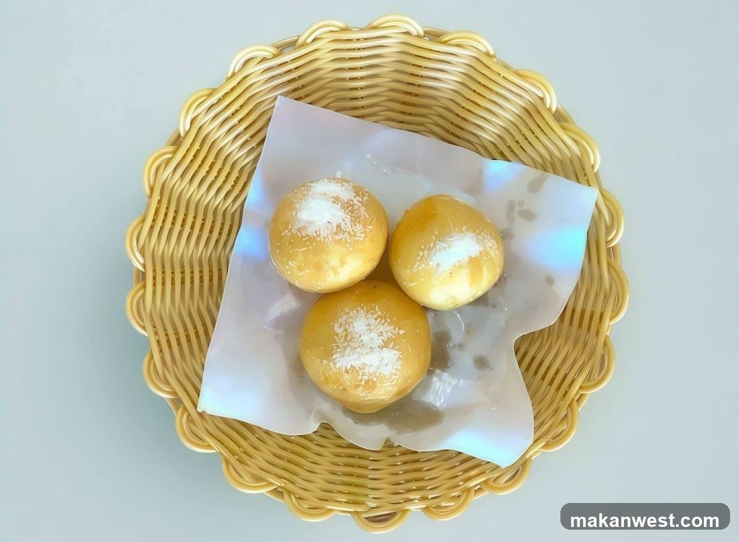 Coconut Topped Pastries in Basket
