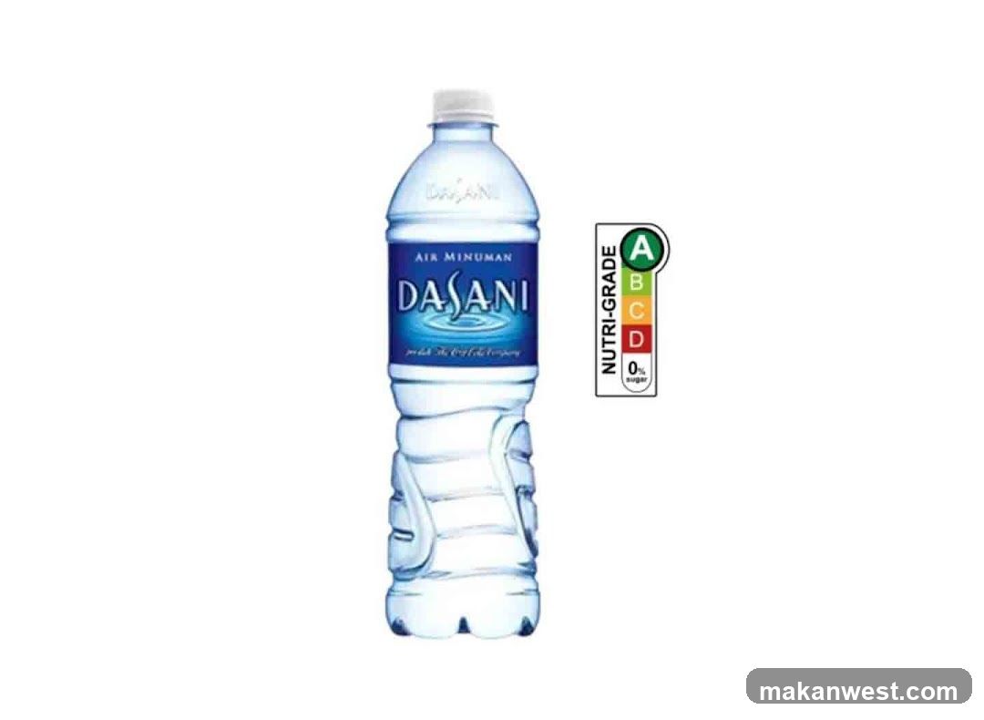 Dasani Water Bottle with Nutri-Grade Label