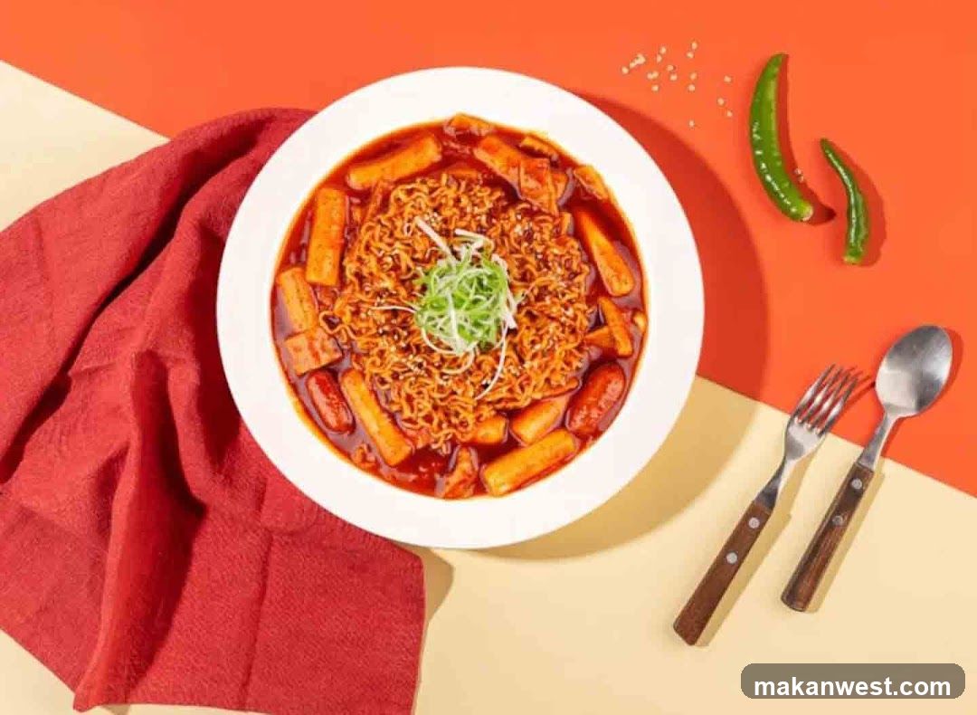 Spicy Ramen with Tteokbokki