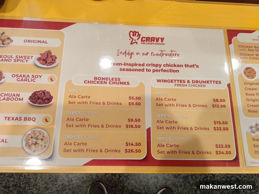 Cravy Menu Board