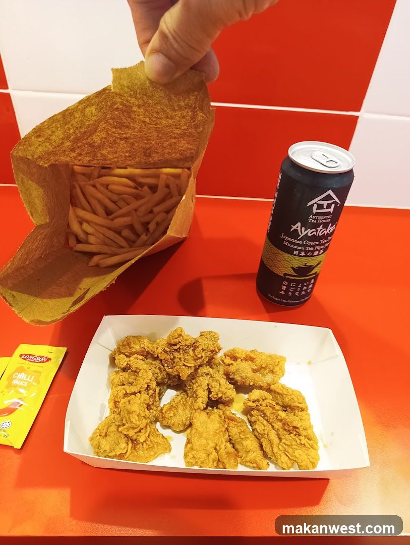 Fried Chicken and Fries with Drink