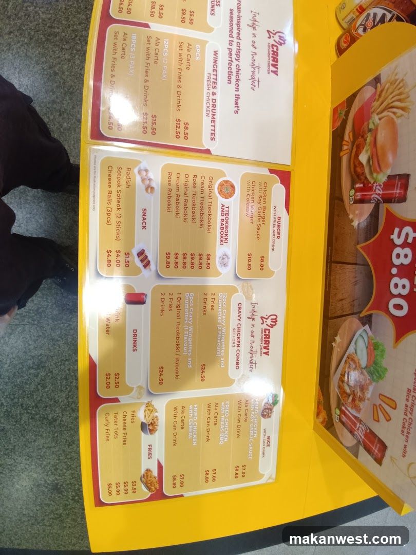 Crazy Chicken Combo Menu