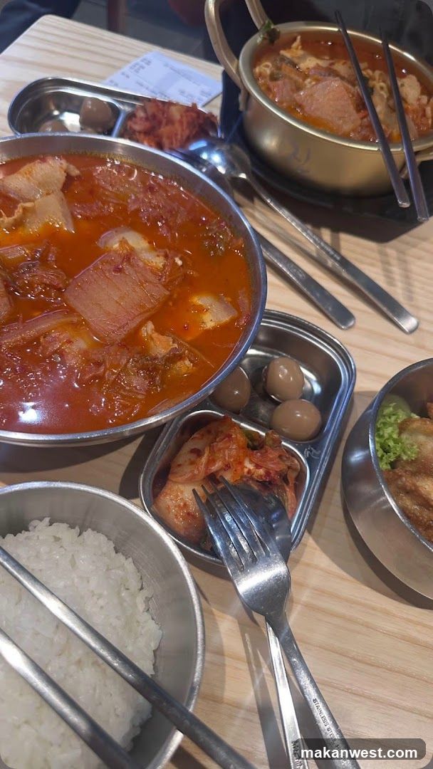 Korean-style meal spread