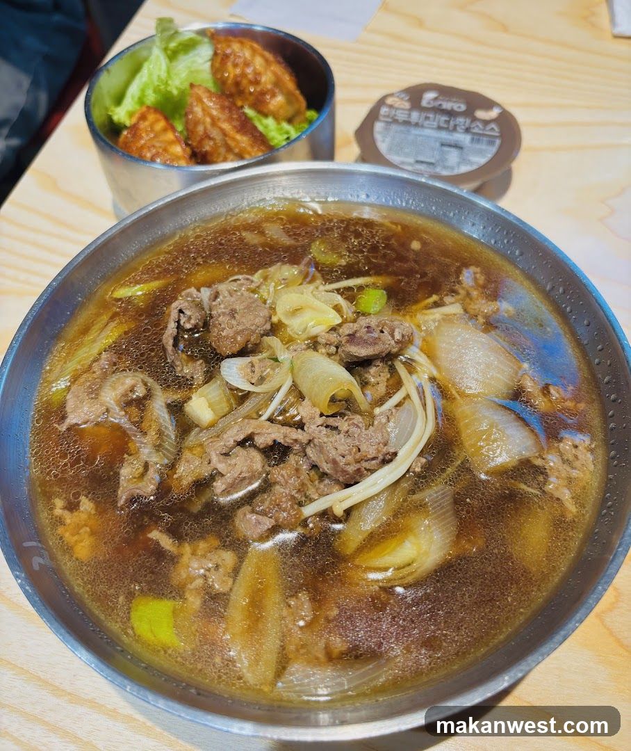 Korean Beef Soup with Side Dishes