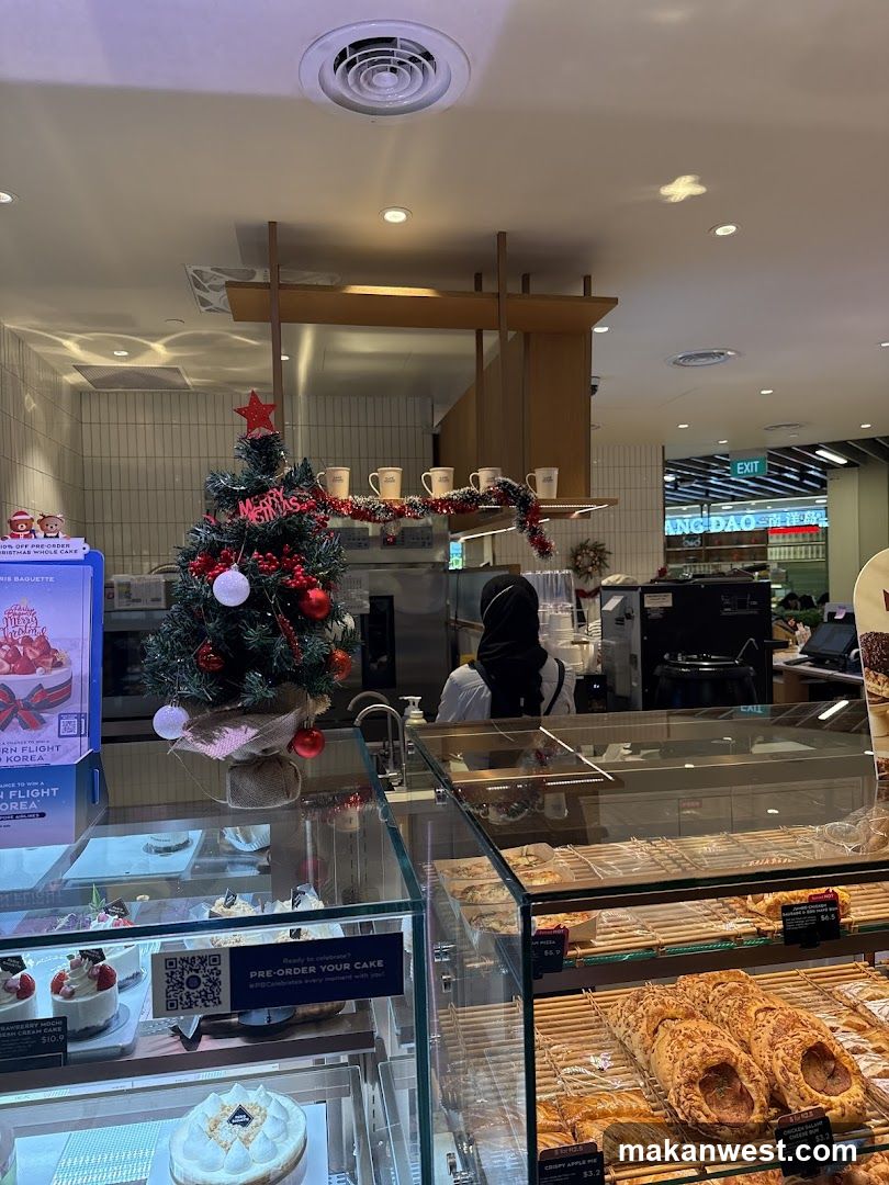 Bakery Interior with Christmas Decorations