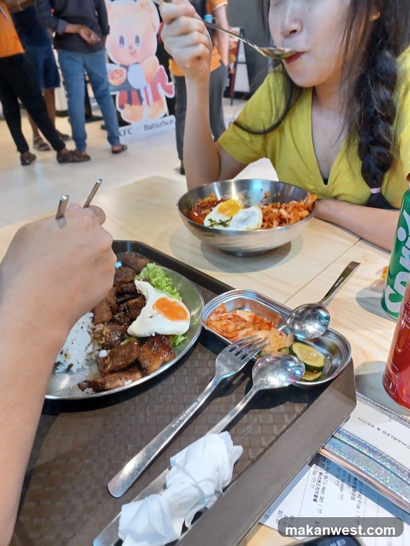 Dining at a casual eatery