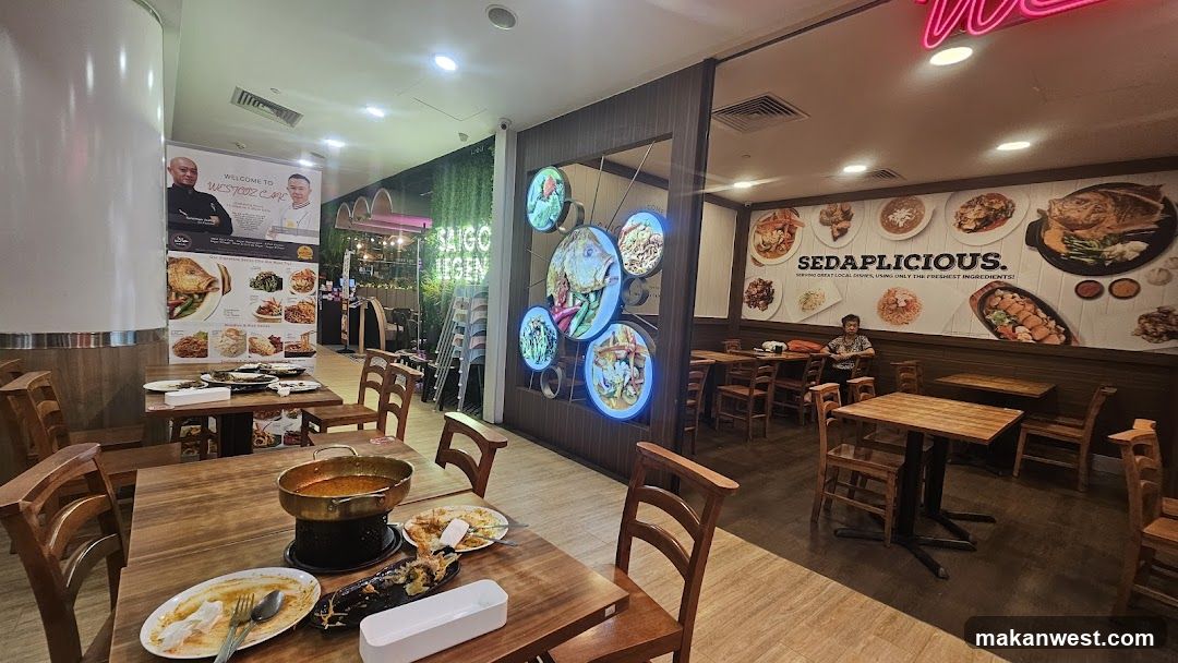 Restaurant Interior with Dining Tables and Decorative Wall Art