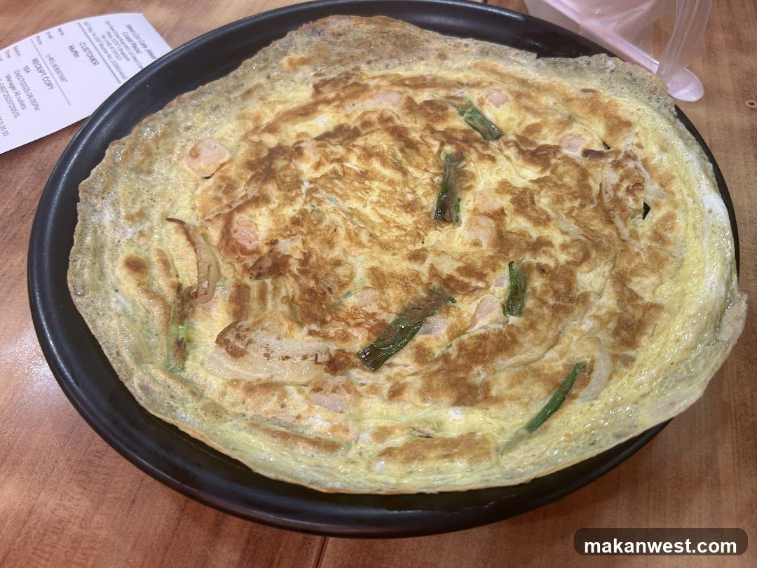 Omelette with Shrimp and Green Onions