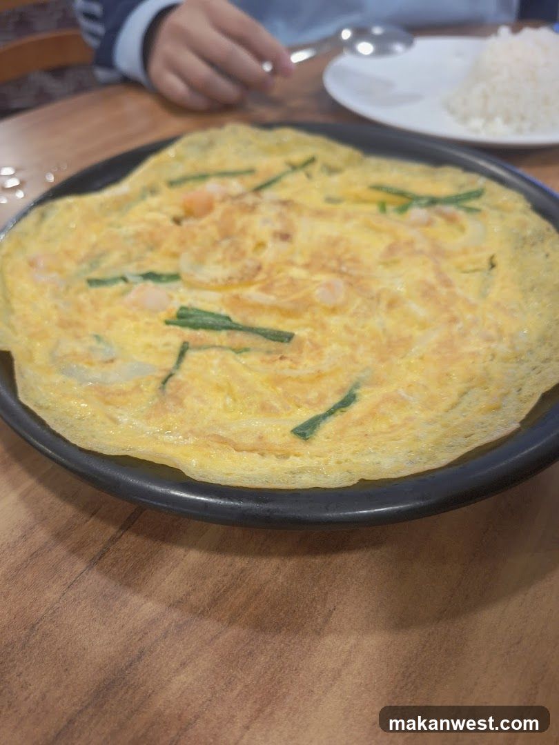Omelette with Green Onions and Shrimp