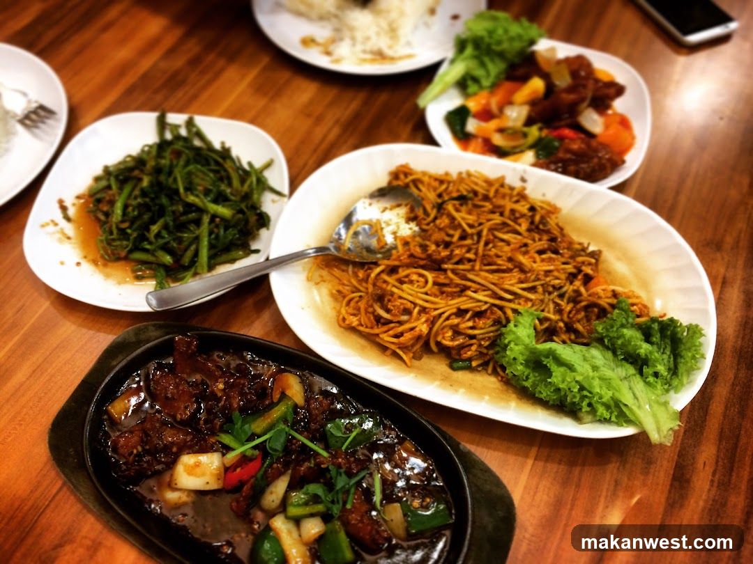 Dining Table with Various Dishes
