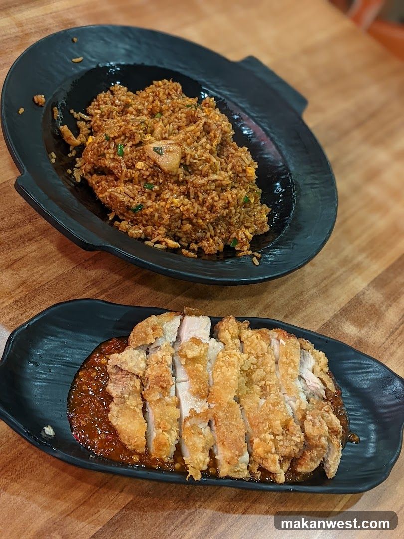 Fried Rice and Katsu Dish
