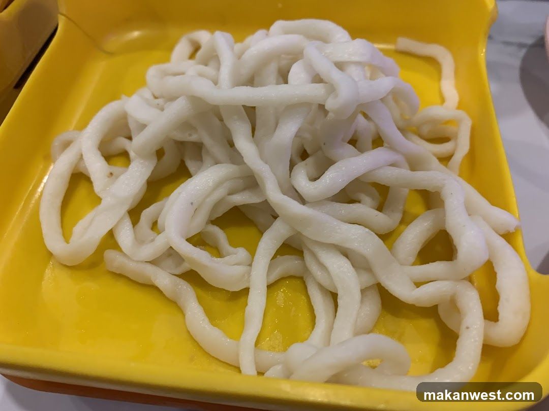 Udon Noodles in Yellow Container