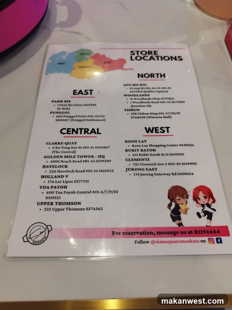 Store Locations Menu