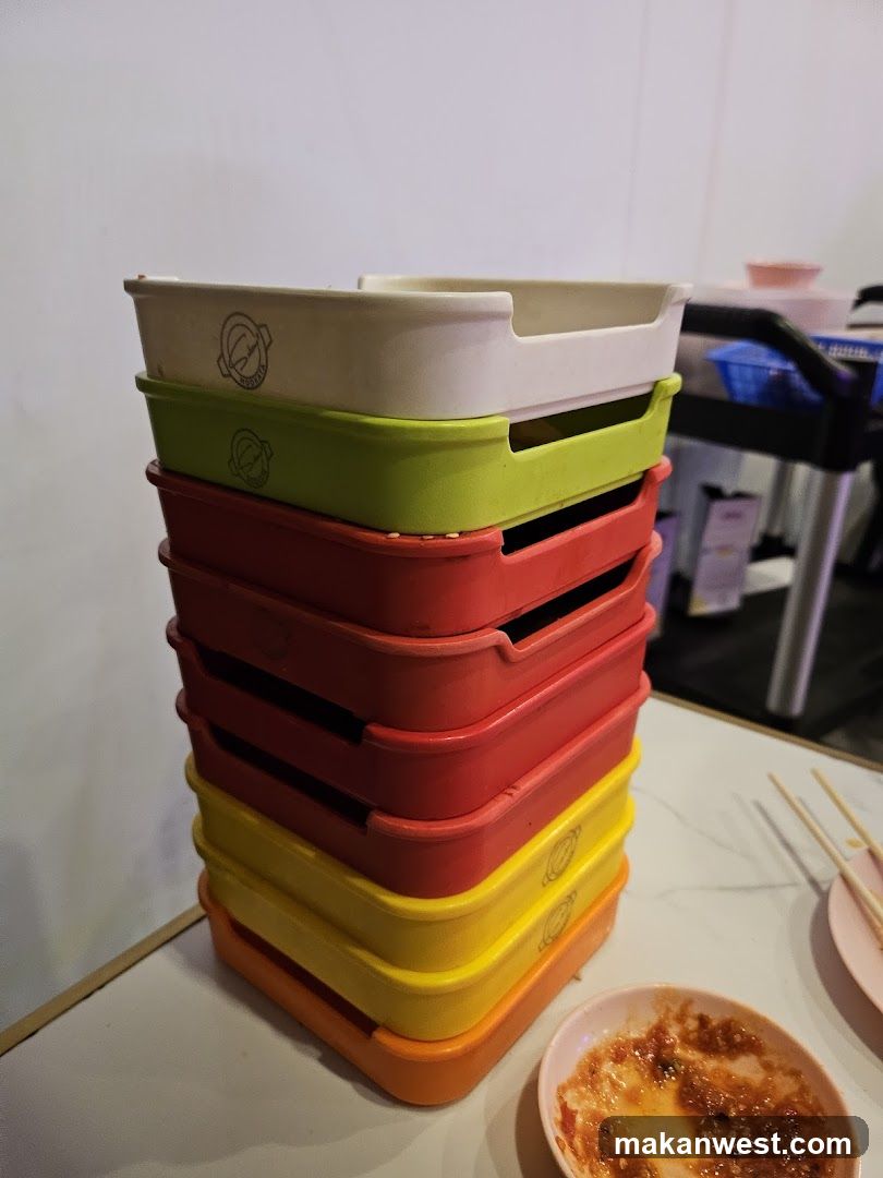 Stack of Colored Food Containers