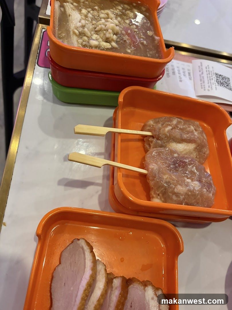Food items on table