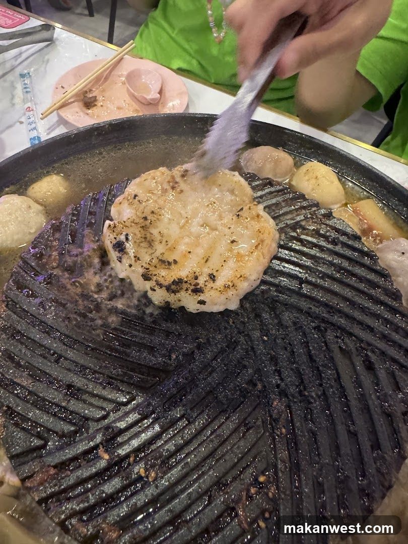 Grilled Meat on Hot Plate