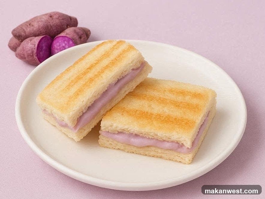 Purple Sweet Potato Toast Sandwich