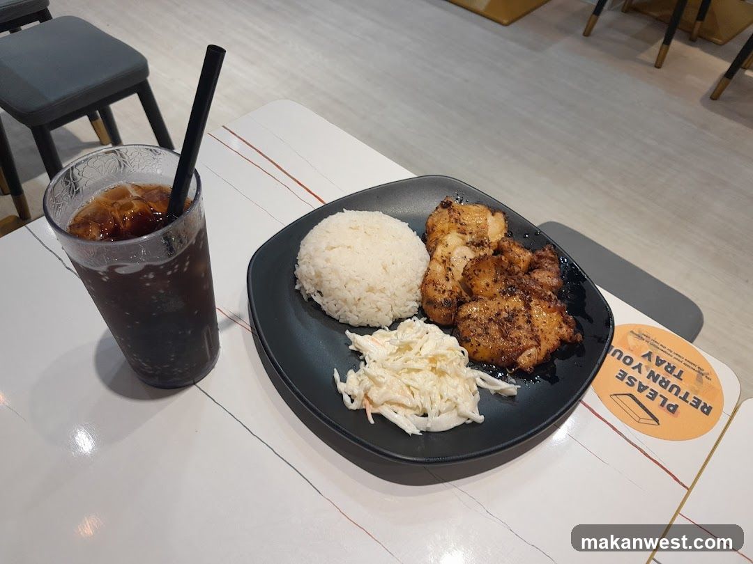 Chicken Rice Meal with Drink