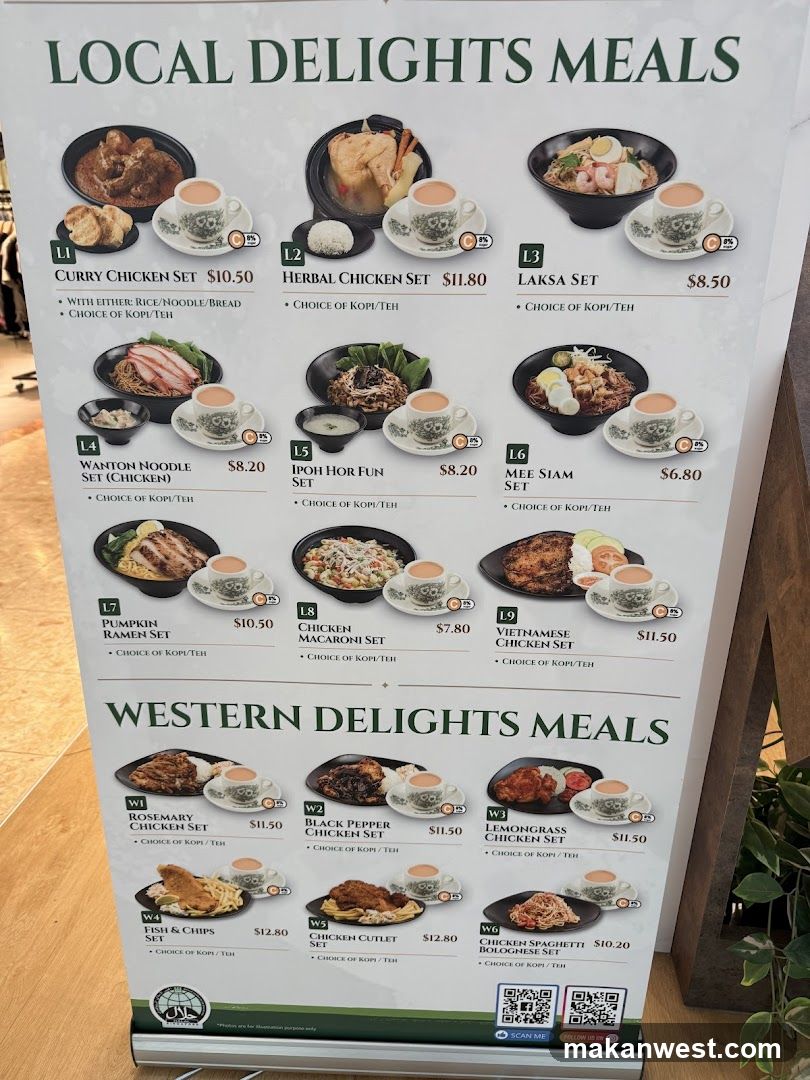Local Delights Meals & Western Delights Meals Menu Board
