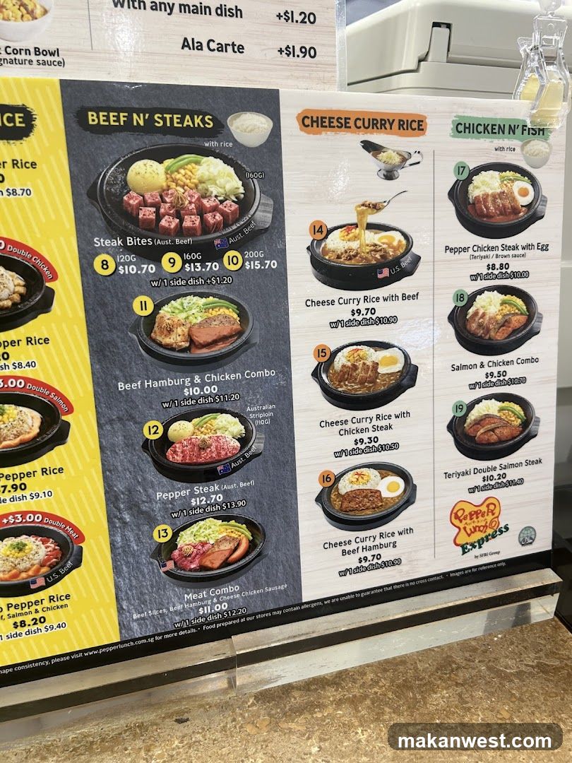 BEEF N STEAKS & CHEESE CURRY RICE MENU
