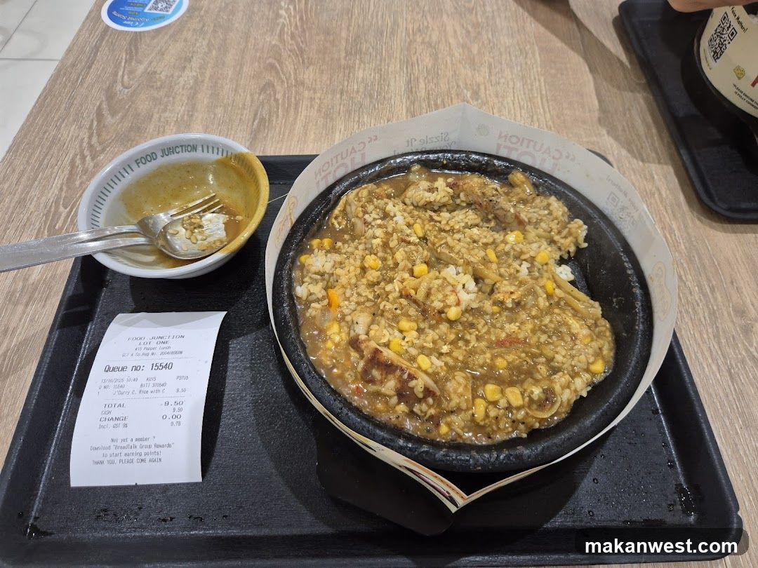 Sizzling Rice Bowl with Receipt