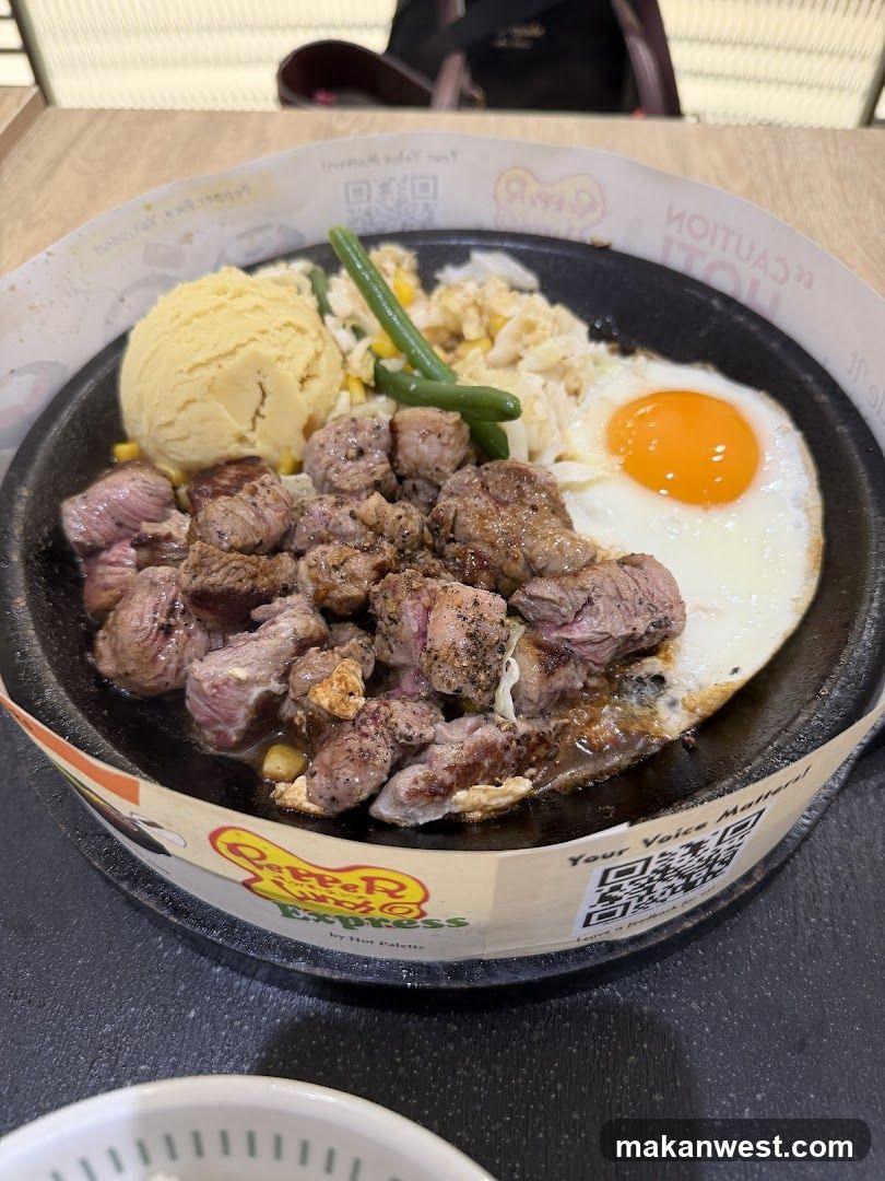 Steak Rice Bowl with Egg and Corn
