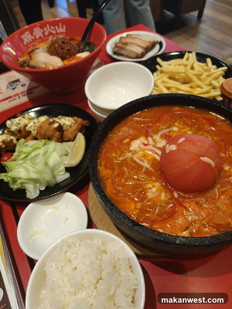 Ramen and Korean Food Meal