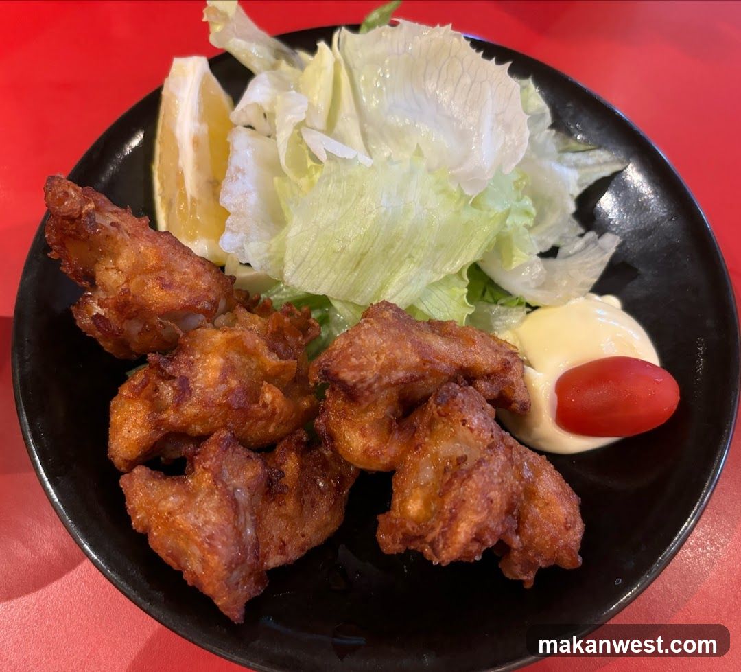 Fried Chicken with Salad
