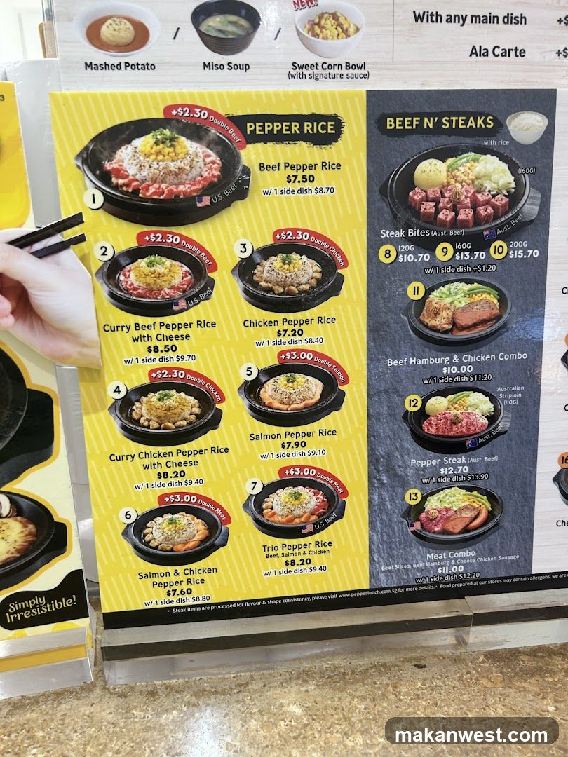 Pepper Rice & Beef N' Steaks Menu