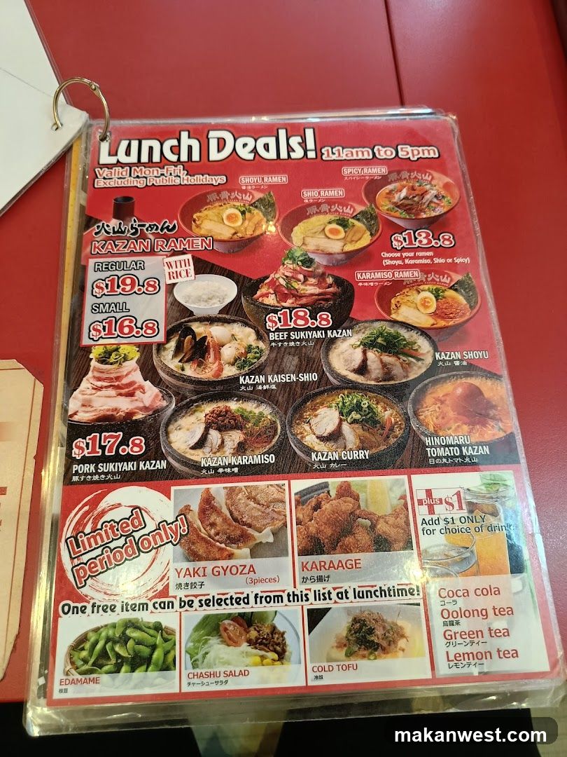 Lunch Deals! Menu