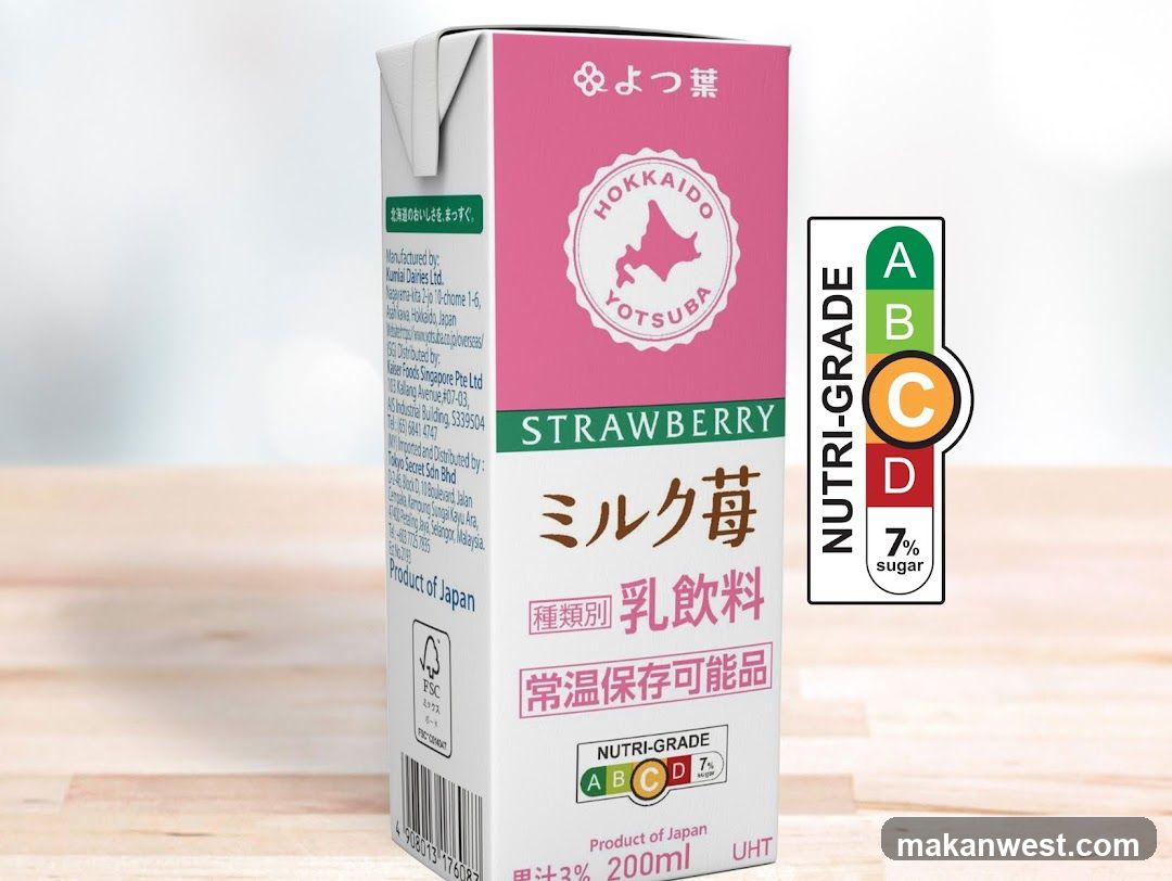 Yotsuba Strawberry Milk Drink Carton