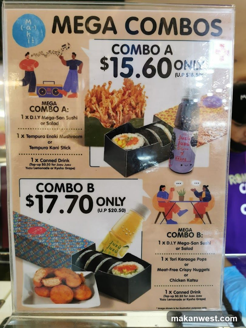Mega Combos Menu Board