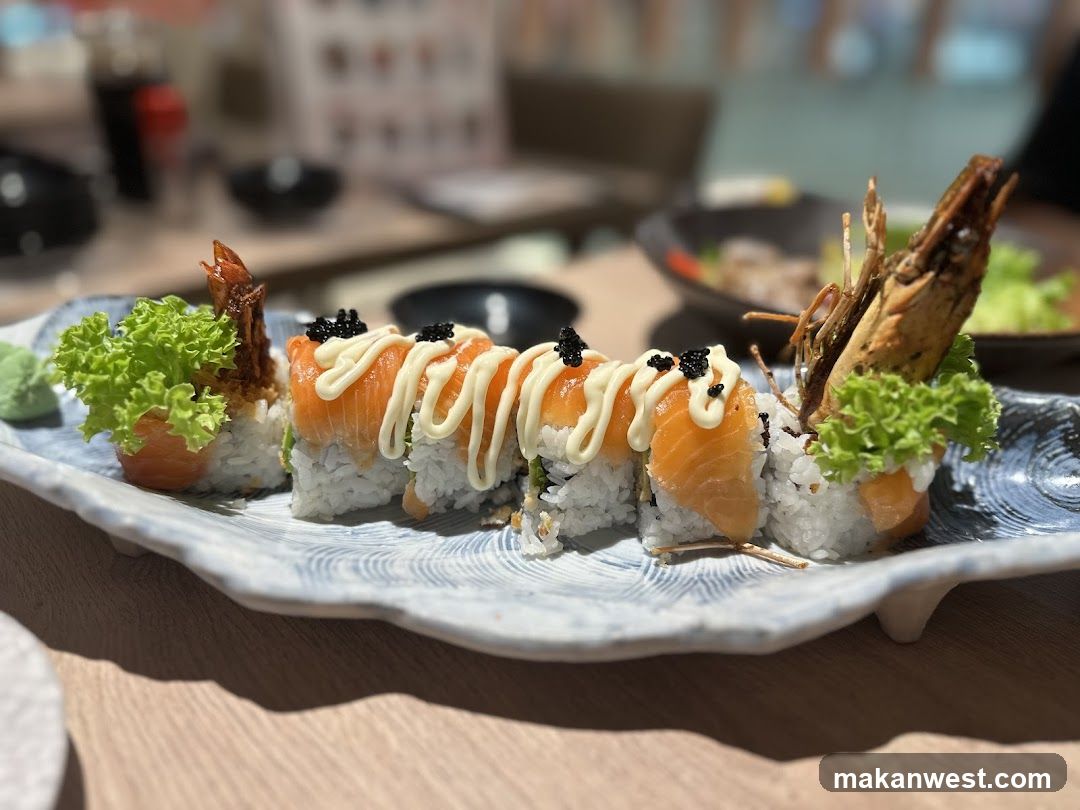 Sushi Platter with Salmon and Shrimp