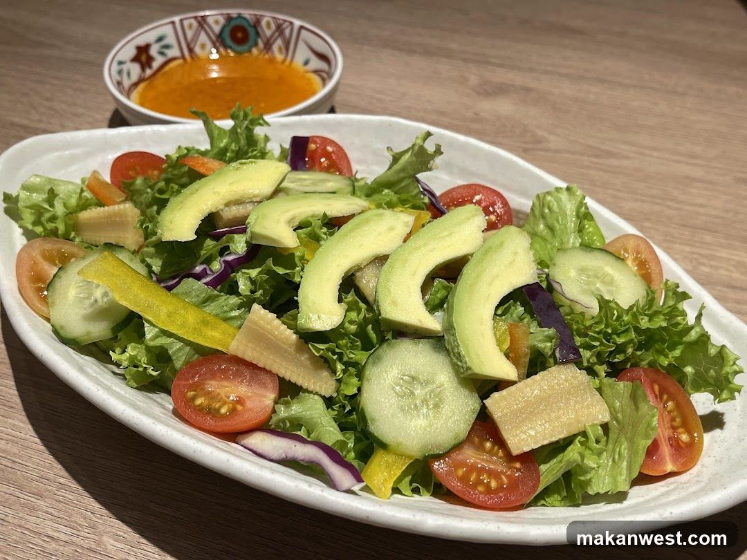 Avocado Salad with Dressing