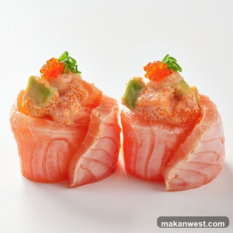 Sushi with Salmon and Roe
