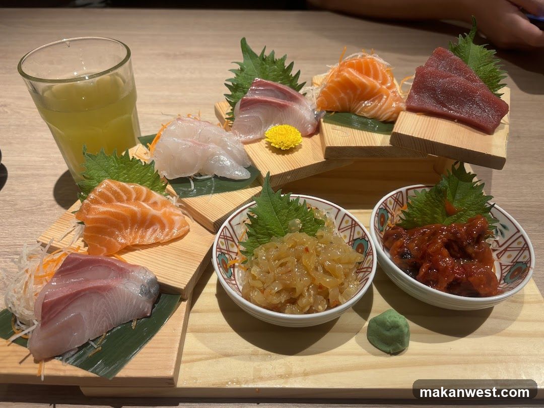 Sushi Platter with Sashimi and Side Dishes