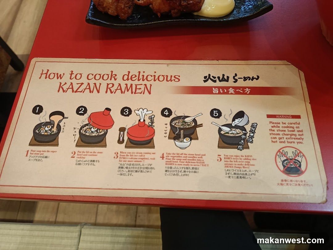 Kazan Ramen Cooking Instructions